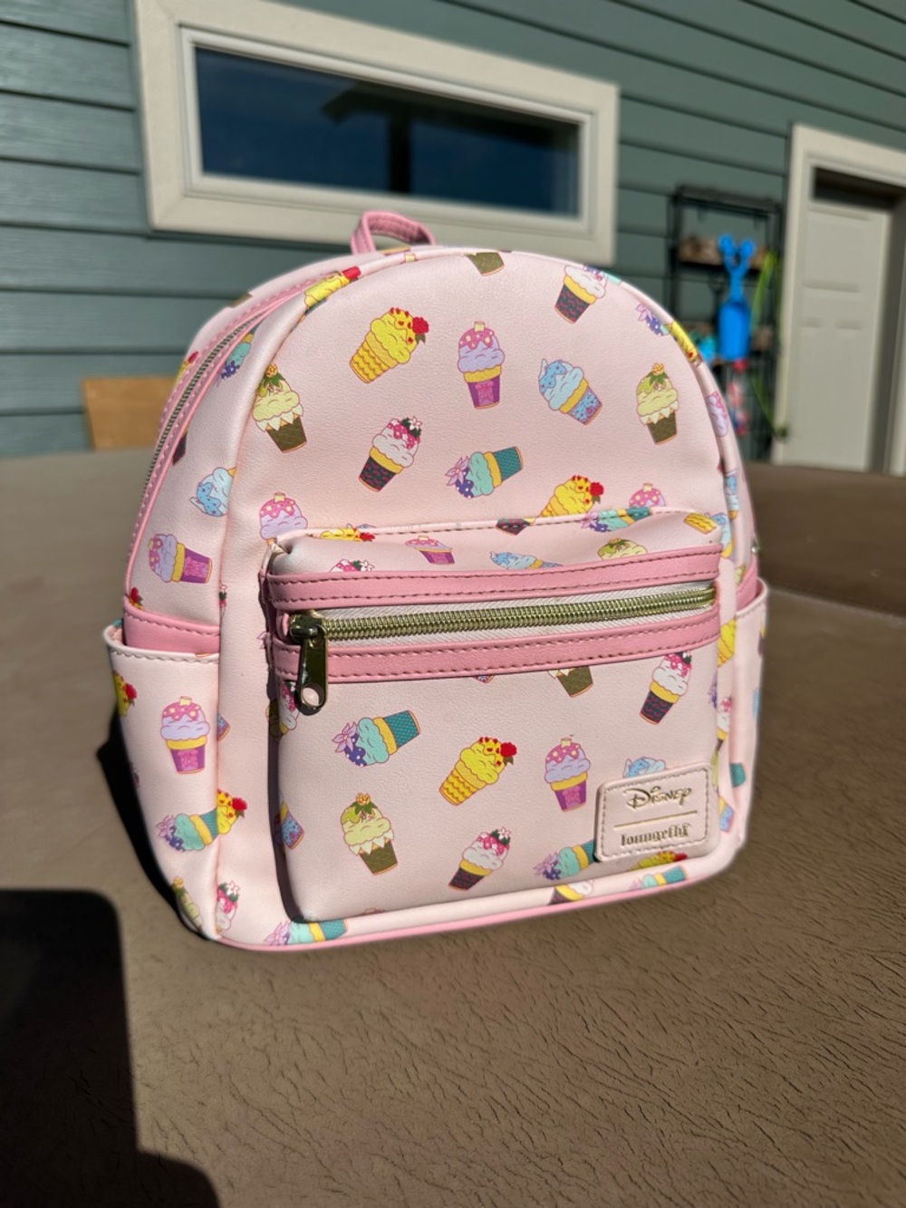Loungefly Disney Pink Ice Cream Pattern Kids Mini Backpack